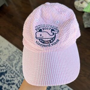 Pink Seer Sucker Cap